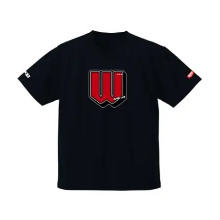 JTTA公認　卓球ユニフォーム【男女兼用(ドライ):Mサイズ】アルファベット　W　ブラック_装飾品・工芸品  洋服 _【1566813】