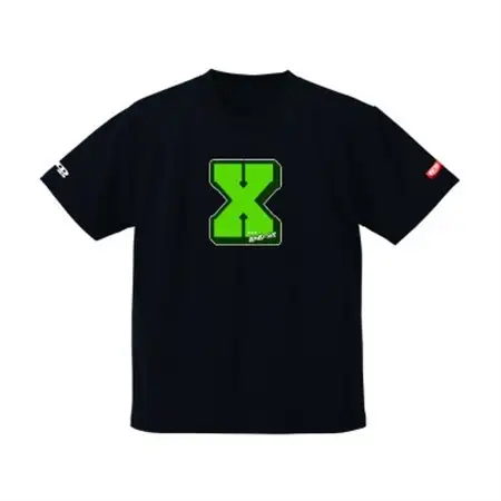 JTTA公認　卓球ユニフォーム【男女兼用(ドライ):Sサイズ】アルファベット　X　ブラック_装飾品・工芸品  洋服 _【1566823】
