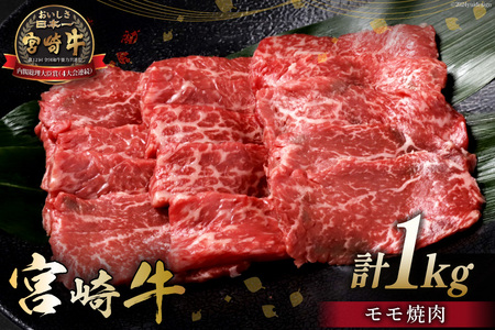 牛肉 宮崎牛 モモ焼肉 500g 2p 計 1kg [ミヤチク 宮崎県 日向市 452061585]