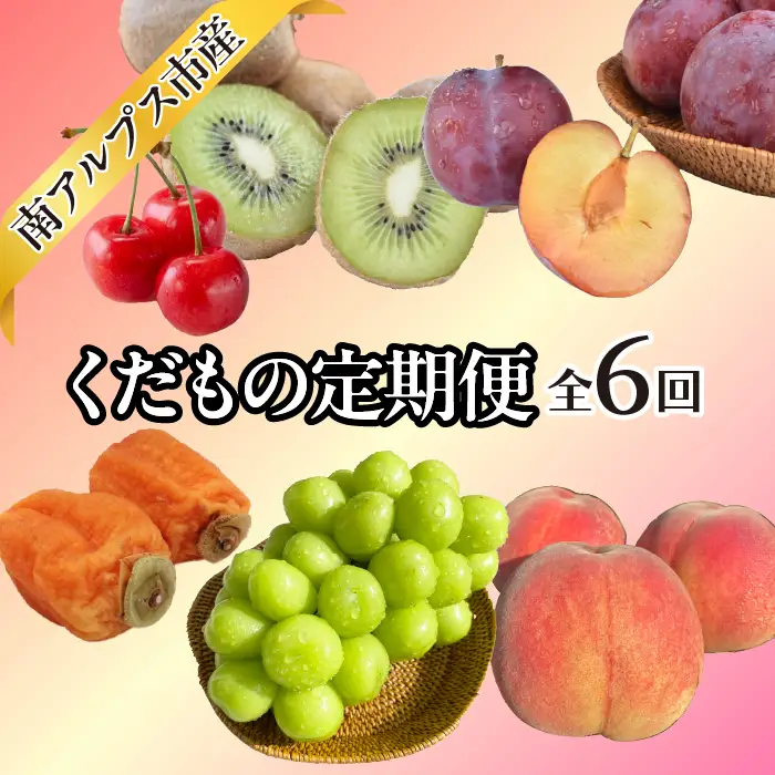 南アルプス市産　年6回くだもの定期便 ALPAJ048