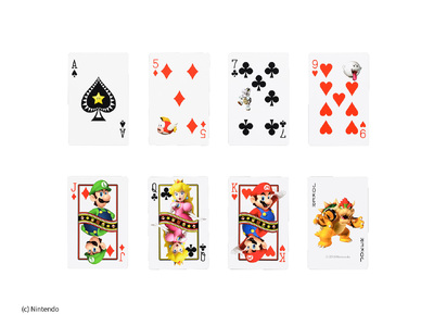 マリオトランプNo.3(ネオン)+マリオ花札赤セット(2種・各1) 特産品 任天堂 ニンテンドー マリオ スーパーマリオ トランプ 花札 【uj-BT001-B】【宇治市】