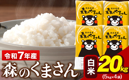 令和7年産 森のくまさん 20kg 5kg × 4袋 白米  米 ブランド米 大容量《7-14日以内に出荷予定(土日祝除く)》