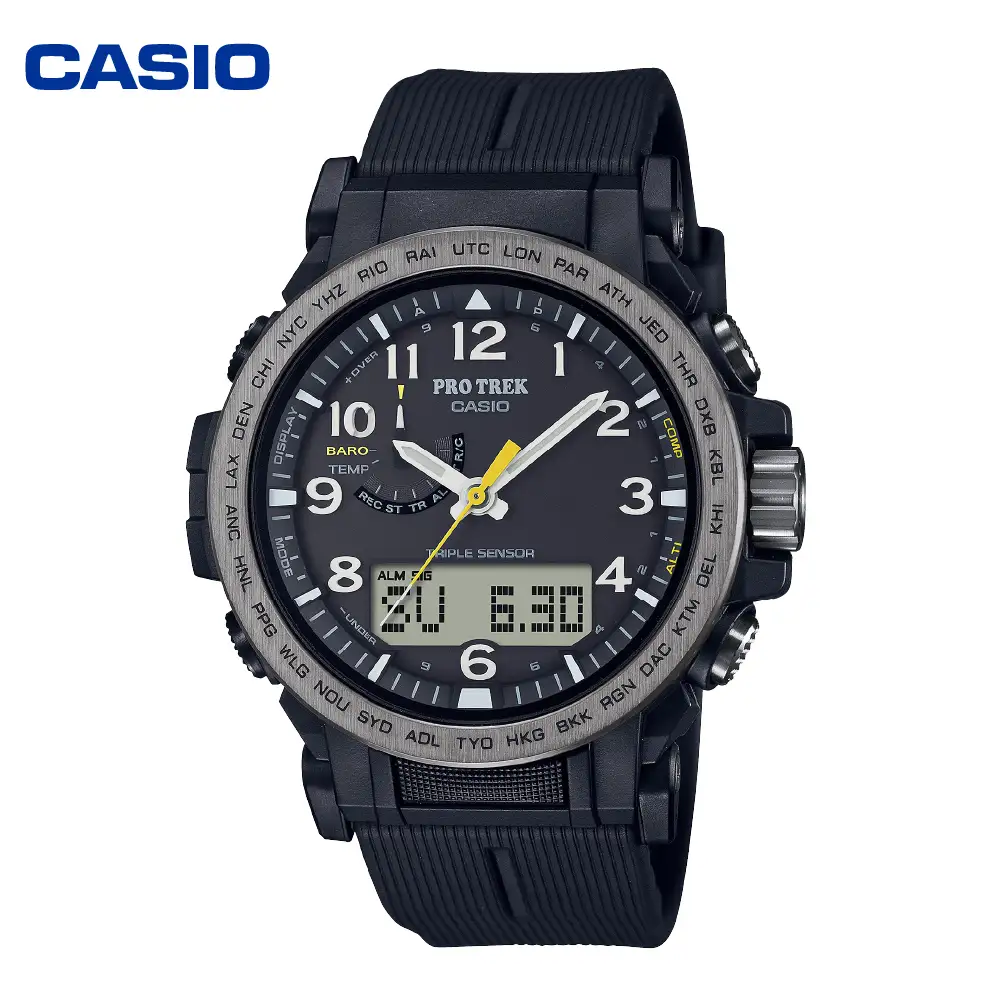 【CASIO】PRO TREK　PRW-51Y-1JF Climber-Line 山形県 東根市 hi011-115 腕時計 時計 ウォッチ カシオ カジュアル アウトドア プロトレック メンズ 男性 電波 ソーラー 多針 アナログ ブラック 黒 国内正規品