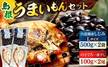 しじみ 島根のうまいもんセット！宍道湖産冷凍大和しじみ　L500g×2　山陰沖産のどぐろ一夜干し100g以上×2 島根県松江市/平野缶詰有限会社[ALBZ030] しじみ しじみ