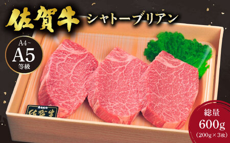 佐賀牛シャトーブリアン600g(200g×3枚)