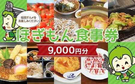 ほぎもん食事券(9,000円分）グルメ お食事券 チケット 商品券 ギフト プレゼント 坂祝町 岐阜県 F6M-146