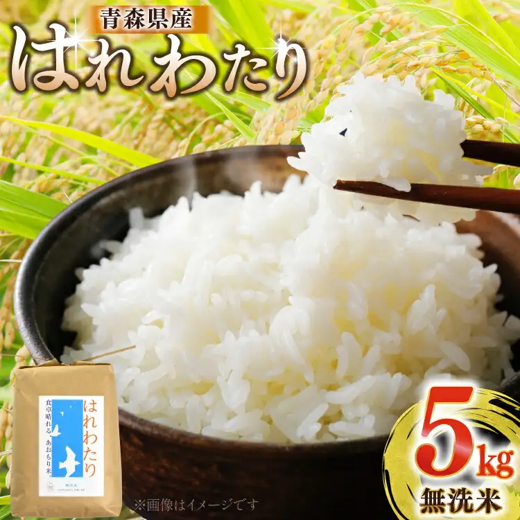 米 無洗米 令和7年 青森県産 はれわたり 5kg [わか本米店 青森県 おいらせ町 oi02ayo800002]
