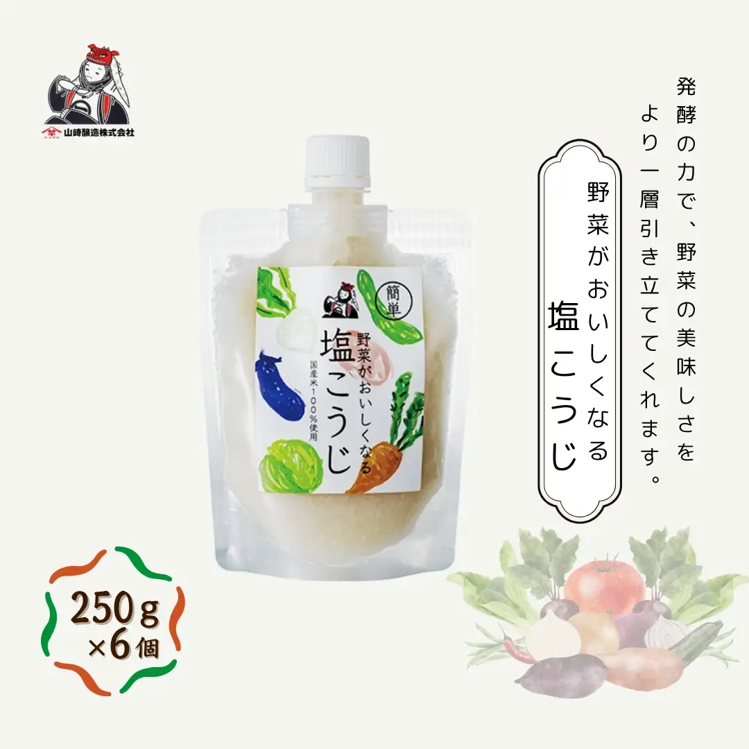 野菜がおいしくなる塩こうじ 250g×6個入 山崎醸造 | こうじ
