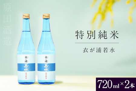 知多半島東浦の地酒【衣が浦 若水】特別純米酒 720ml×2本 お酒 酒 サケ SAKE 日本酒 特別純米 特別純米酒 720ml 地酒 若水 ギフト 贈答用 愛知県 東浦町