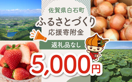 【返礼品なし】佐賀県白石町 ふるさとづくり応援寄附金（5000円分）  [IZY005]