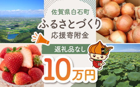 【返礼品なし】佐賀県白石町 ふるさとづくり応援寄附金（100,000円分）  [IZY008]