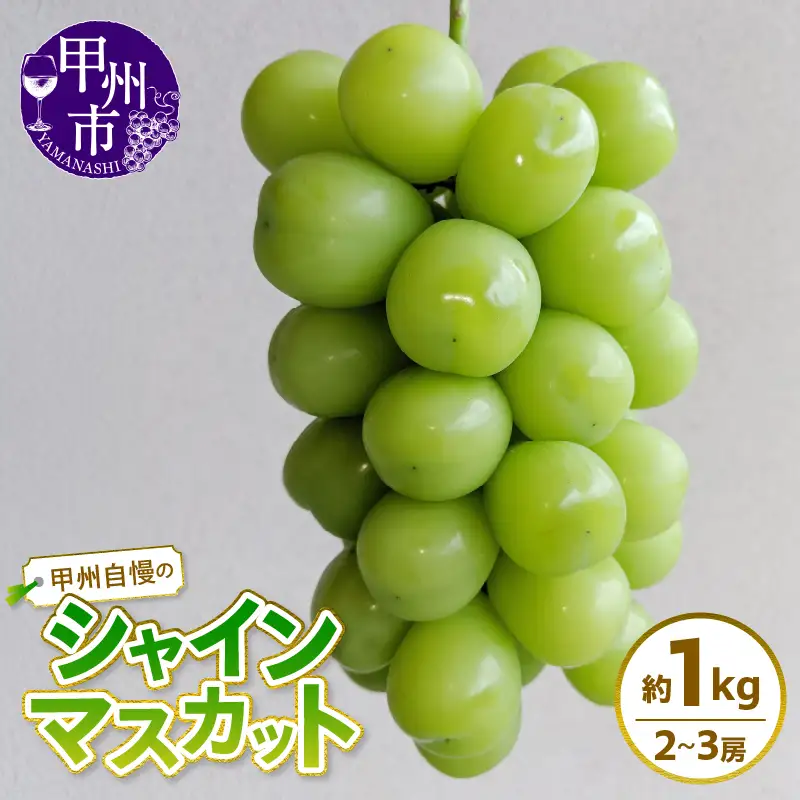 甲州自慢のシャインマスカット 約1kg（2～3房入り）【2026年発送】（NK）A08-421 シャインマスカット フルーツ