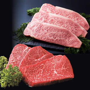 【萬野総本店】神戸牛 神戸ビーフステーキ食べ比べセット 600g (ロース モモ）〔牛肉 国産牛 ブランド和牛 和牛 お肉 肉 霜降り ステーキ 高級 お祝い ギフト 贈答品〕 