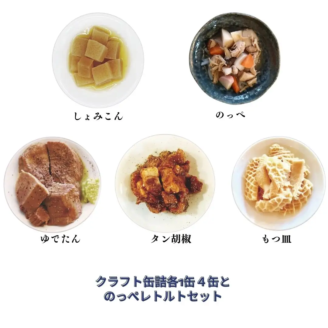 クラフト缶詰各1缶４缶とのっぺレトルトセット 常備食 オウチ居酒屋 アウトドア のっぺ汁 のっぺい汁 新潟 郷土料理 出汁 貝柱 【020S076】
