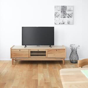 旭川家具 MUKU工房オリジナル ジャム テレビ台 ロー 150 北海道ナラ 【 国産 無垢 インテリア 木製 収納 テレビボード テレビ台 ローボード AVボード リビング 北海道 】 _04579