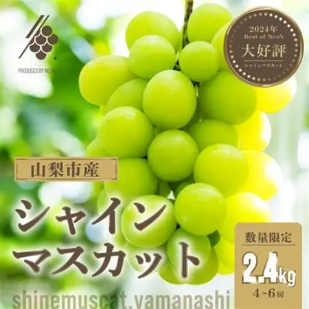 【2026年発送】 シャインマスカット 4～6房(計約2.4kg)【訳あり】【配送不可地域：離島・沖縄県】【1567962】