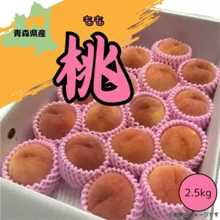 本州最北端の桃 　約2.5kg【2026年8月中旬～発送開始】【青森県産】_果物・フルーツ もも  モモ 桃_【配送不可地域：離島】【1548650】