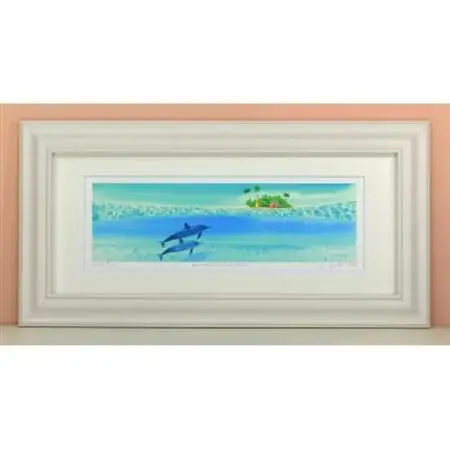 栗乃木ハルミ版画額装品「beneath the sea」【1334316】