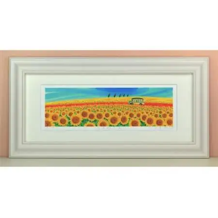 栗乃木ハルミ版画額装品「ひまわり2」【1334317】