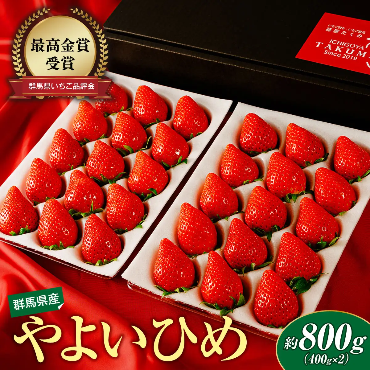 いちご やよいひめ 約800g いちご品評会最高金賞 群馬県 前橋市 | 群馬