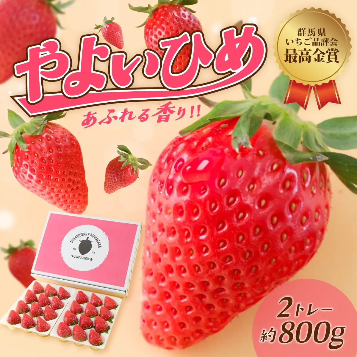 いちご やよいひめ 800g いちご品評会最高金賞 化粧箱入り