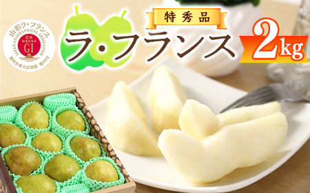 《先行予約》 【GI登録産品】 令和8年産 特秀品「山形ラ・フランス」2kg 《化粧箱入り》 L - 5L サイズおまかせ 山形県産 2026年産 【2026年11月中旬頃から12月末頃発送予定】008-B-AF017