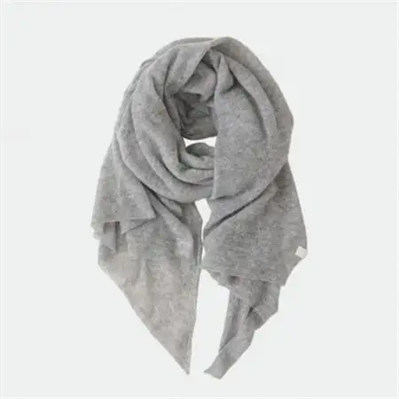 【 OTA KNIT 】ふわふわガーゼ  ファーカシミヤ  ショール(トップグレー)_装飾品・工芸品 ショール・ストール 服飾小物 _【1568327】