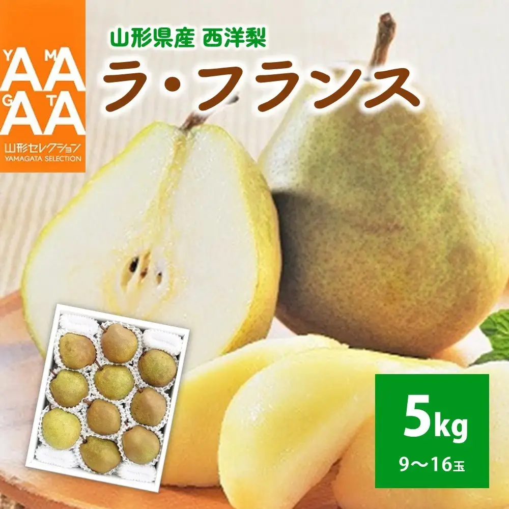 西洋梨（ラ・フランス）５ｋｇ　特秀品　大玉　0021-2605