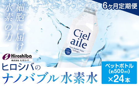 【6ヶ月定期便】ナノバブル水素水 ペットボトル(約500ml)×24本