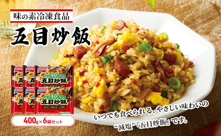 味の素冷凍食品　五目炒飯　6袋セット 冷凍食品 炒飯 冷凍炒飯 五目炒飯 焼豚 減塩 惣菜 ご飯 冷凍 温めるだけ レンジ 電子レンジ 簡単 簡単料理 千葉市 千葉県 イオンリテール