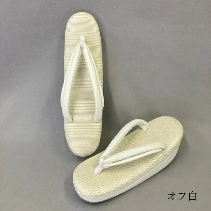 [シコロ織] 高級和装ぞうり (カラー：オフ白、サイズ：L)_0102-003-T06-1-2