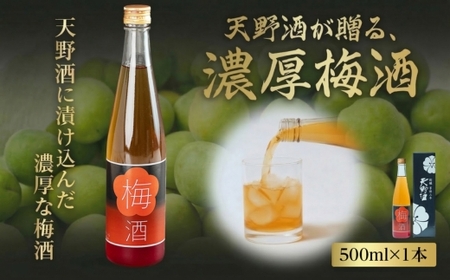 日本酒で仕込む贅沢な濃厚梅酒 天野酒 梅酒 500ml
