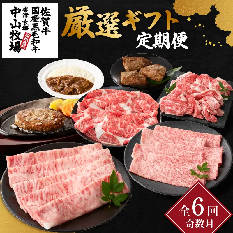 【6回定期便（奇数月）】中山牧場 厳選ギフト定期便 ／ 佐賀牛 牛肉 肉【Z113】