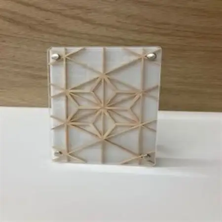 よしの組子スタンド(白) 13cm×19cm×7cm_雑貨     装飾品・工芸品   _【1143271】