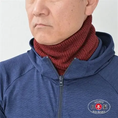 日本製 ネックウォーマー 内側 シルク ネックカバー ボルドー (3920-7498)_装飾品・工芸品  服飾小物 _【1257836】