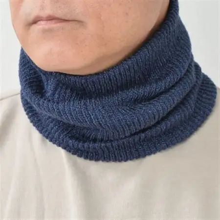 日本製 ネックウォーマー 内側 シルク ネックカバー インク (3920-7499)_装飾品・工芸品  服飾小物 _【1257837】