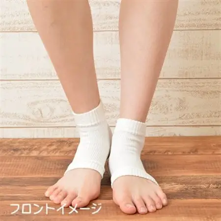 日本製 シルク うるおい かかとケア 「ナイトかかとん」 ホワイト　(9801-3303)_装飾品・工芸品  服飾小物 _【1320034】