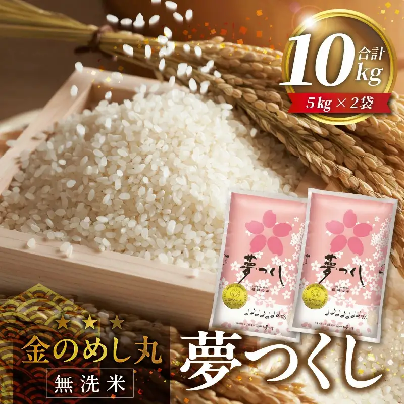 【無洗米】金のめし丸夢つくし 10kg（5kg×2袋）令和7年産_ 米 〔Gr055〕