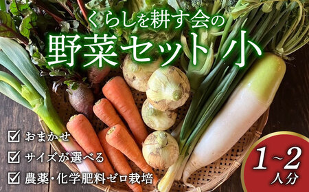 丸山農園の野菜セット 小セット 1~2人用 おまかせ 5?8品目 無農薬 くらしを耕す会 野菜 やさい サラダ 健康 人参 玉ねぎ 大根