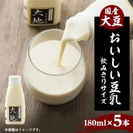 【こんな豆乳飲んだことない!】濃くて甘～いおいしい豆乳飲みきりサイズ 180ml - 5本セット【配送不可地域：離島・北海道・沖縄県・東北】【1567141】