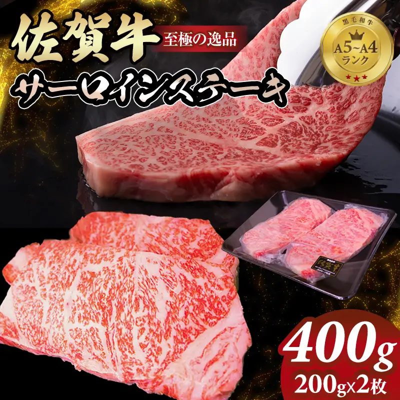 佐賀牛 サーロイン ステーキ400g(200g x 2枚) ステーキ 牛肉 C230-002