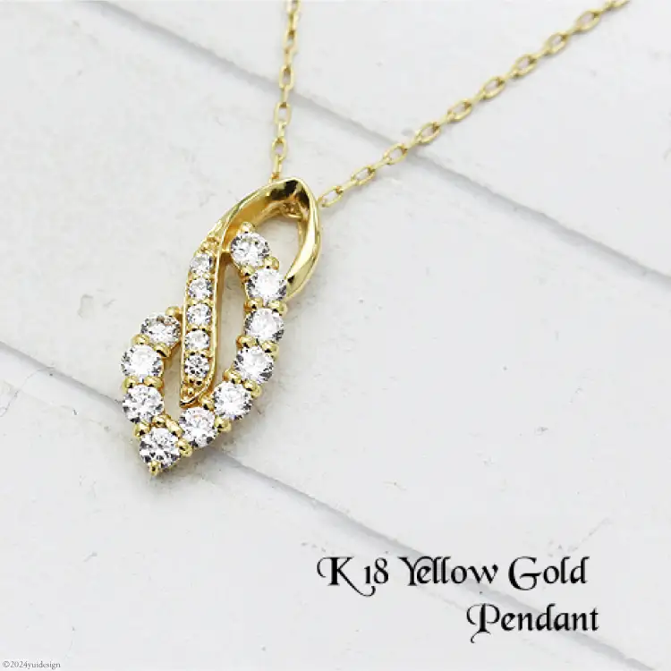 ネックレス K18YG イエローゴールド ダイヤモンド 0.38ct レディース ペンダント【f134-d-k18yg】 [オーダーメイドジュエリーメイ 山梨県 韮崎市 20743776] アクセサリー アクセ ジュエリー ダイヤ
