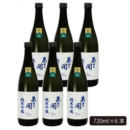 ★あさ開★純米吟醸白ラベル　720ml×6本_酒・アルコール 純米吟醸 日本酒 sake サケ_【1563497】