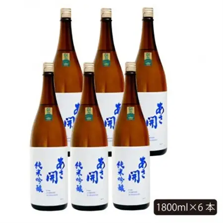 ★あさ開★純米吟醸白ラベル　1800ml×6本_酒・アルコール 純米吟醸 日本酒 sake サケ_【1563525】
