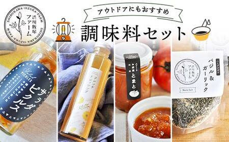 アウトドアにもおすすめ調味料セット ピクルス ドレッシング 野菜だれ ハーブソルト F4H-0418
