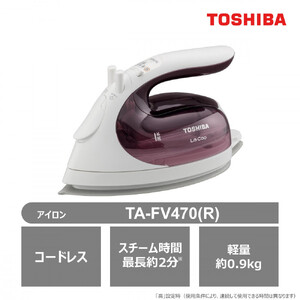 東芝 アイロン コードレス パワフルスチーム TA-FV470(R) アイロン