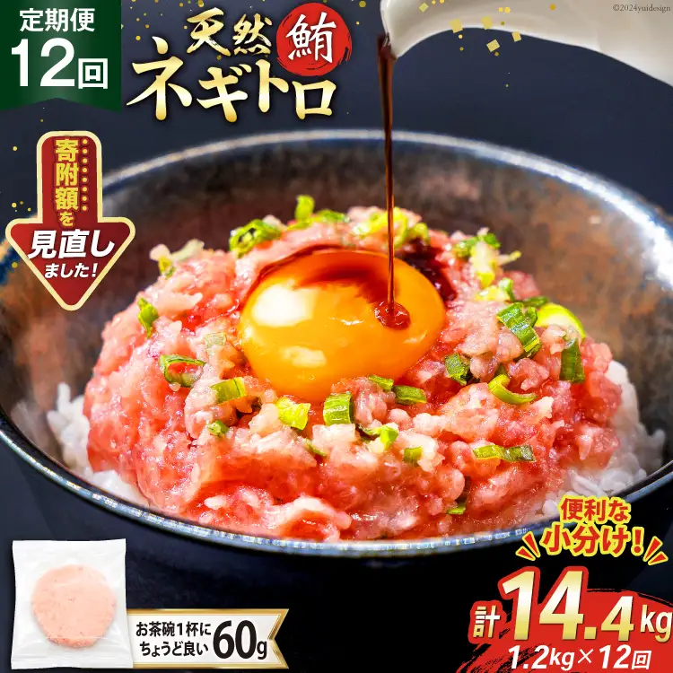 【ネギトロ】12回 定期便 ネギトロ まぐろたたき 60g 20個 [22424397]