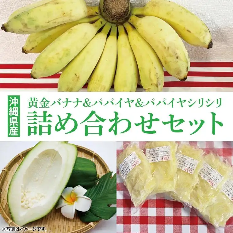黄金バナナ、パパイヤ、パパイヤシリシリ詰め合わせセット (CF003)