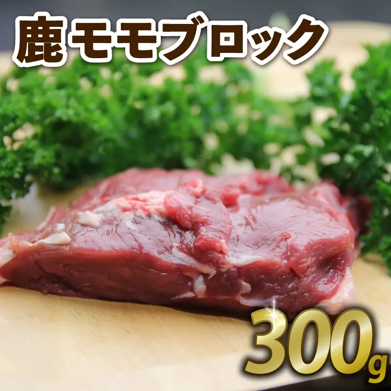 鹿もも肉ブロック300g ジビエ 鹿肉ジビエ 美味しいジビエ ローストに合うジビエ ヘルシーなジビエ アウトドアにおすすめジビエ ブロックジビエ