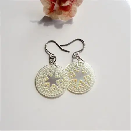 白蝶貝「ベツレヘムパール風」ピアス_装飾品・工芸品 ピアス・イヤリング アクセサリー _【1228030】
